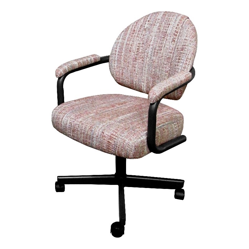 Swivel Metal Caster Dining Chair M-70 - Watusi Madder - Grey