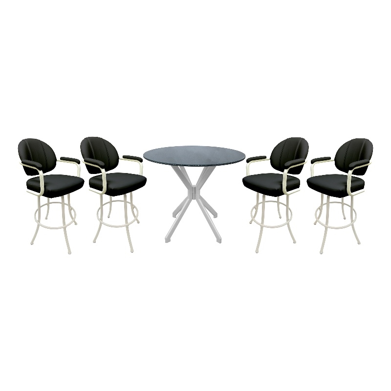Crackle Glass Metal Pub Set - 30
