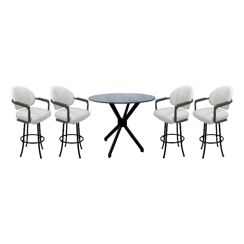 Crackle Glass Metal Pub Set - 30