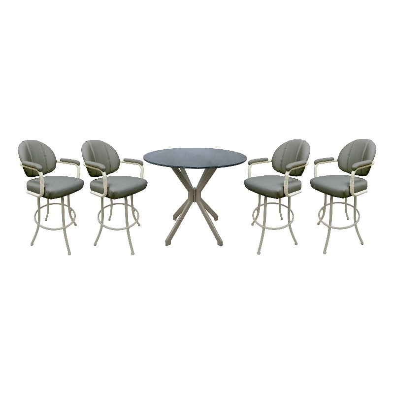 Crackle Glass Metal Pub Set - 30