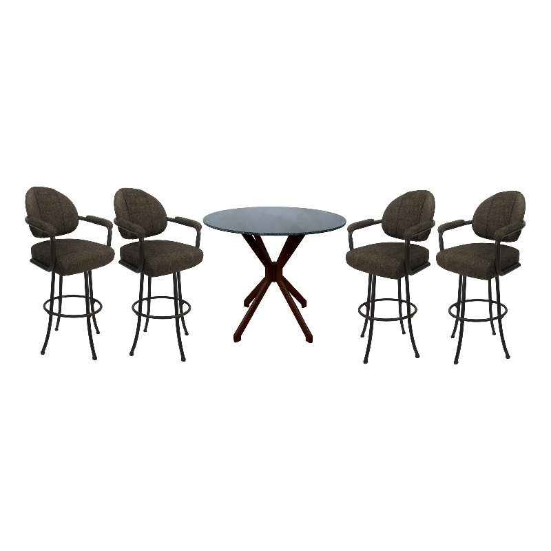 Crackle Glass Metal Pub Set - 30