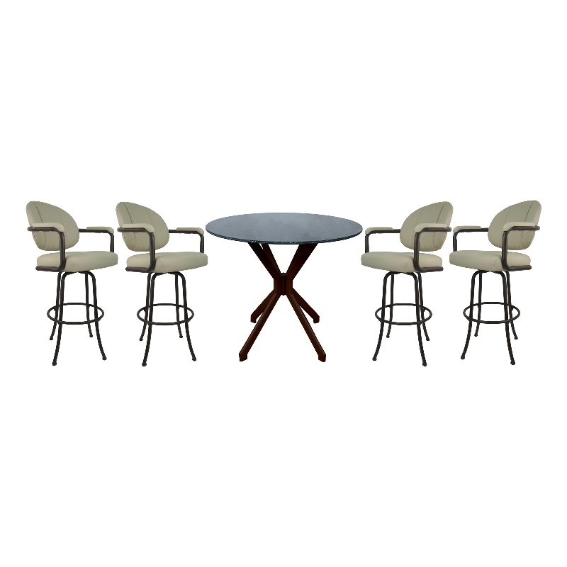 Crackle Glass Metal Pub Set 26