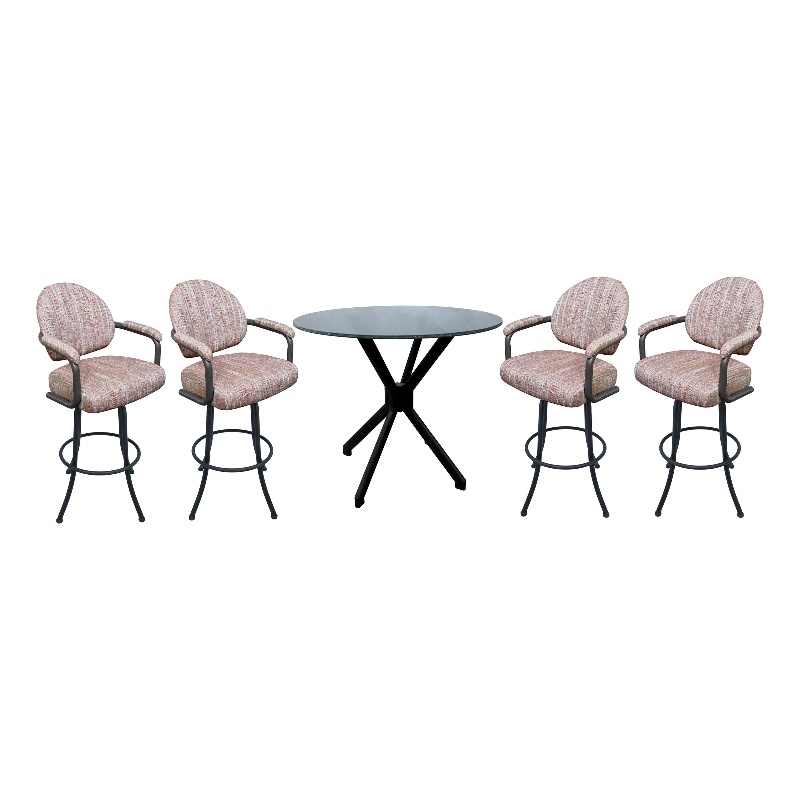 Crackle Glass Metal Pub Set 26