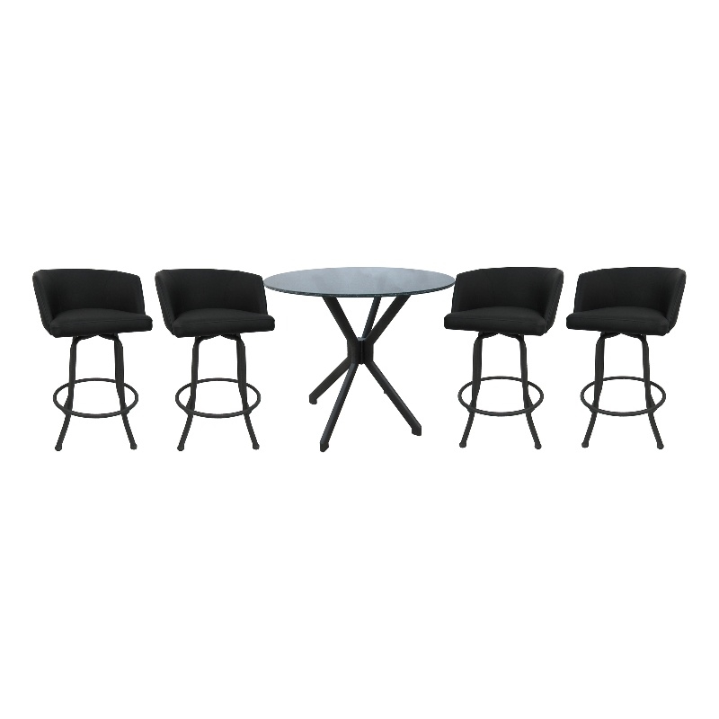 Crackle Glass Metal Pub Set 26