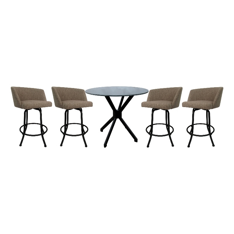 Crackle Glass Metal Pub Set 26