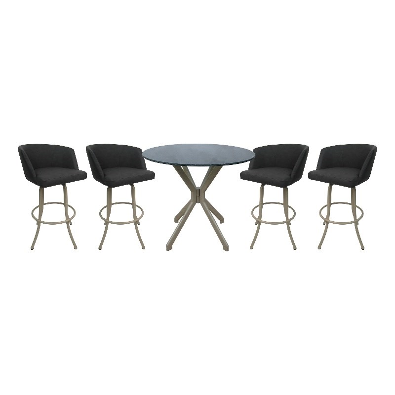 Crackle Glass Metal Pub Set 26