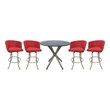Crackle Glass Metal Pub Set 26