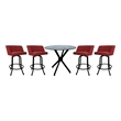 Crackle Glass Metal Pub Set 26