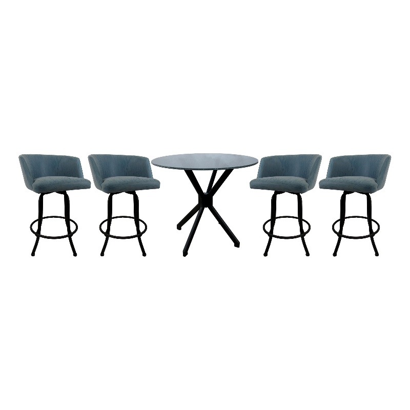 Crackle Glass Metal Pub Set 26