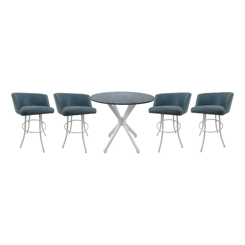 Crackle Glass Metal Pub Set 26