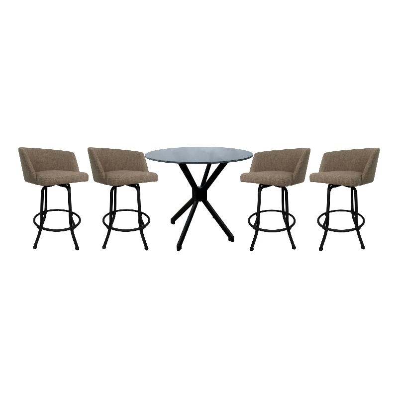 Crackle Glass Metal Pub Set 30