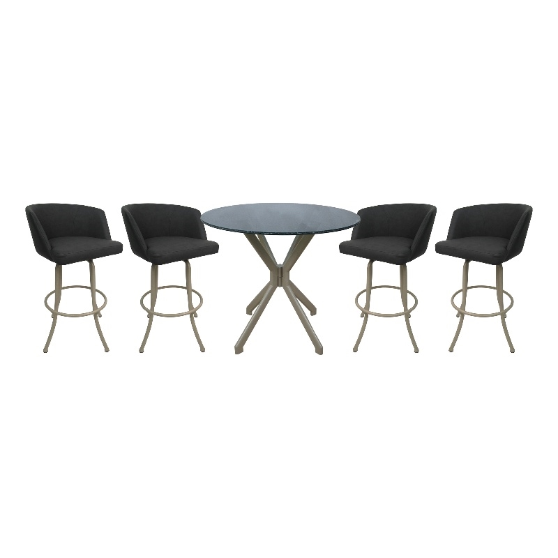 Crackle Glass Metal Pub Set 30