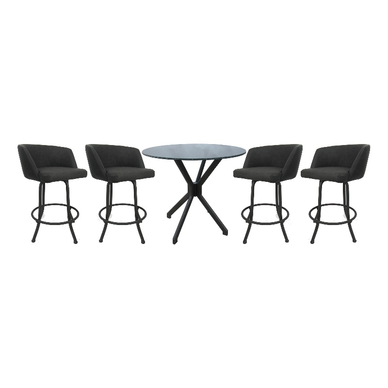 Crackle Glass Metal Pub Set 30