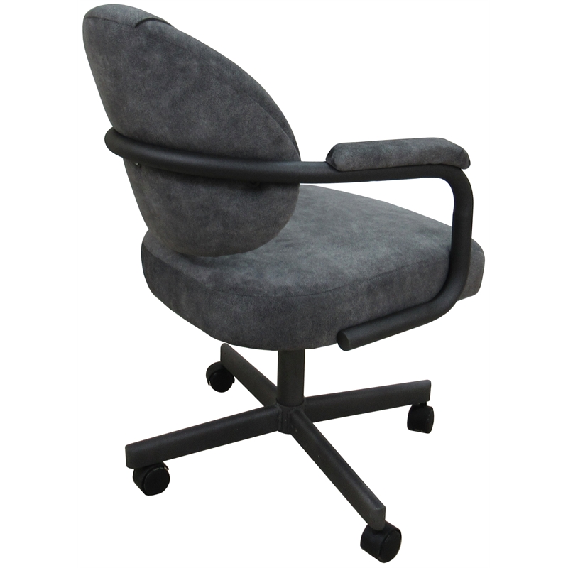 M-70 Swivel Metal Dining Caster Chair - Outlier Charcoal Gray - Gray Frame