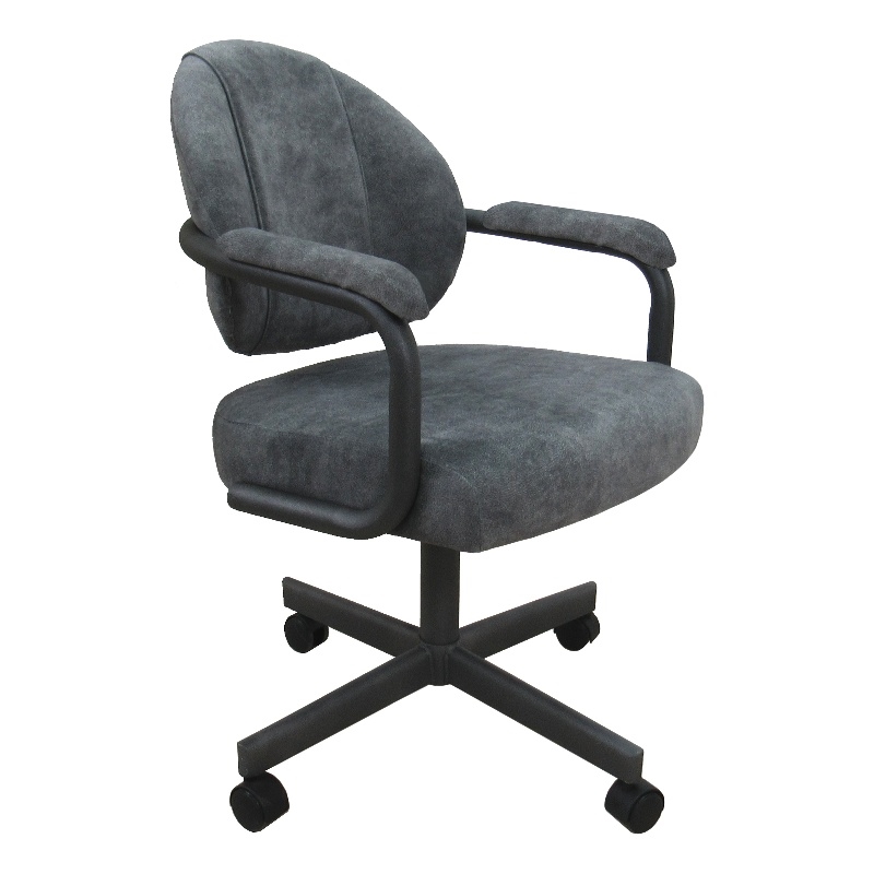 M-70 Swivel Metal Dining Caster Chair - Outlier Charcoal Gray - Gray Frame