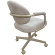 M-70 Swivel Metal Dining Caster Chair - Outlier Stucco Beige Fabric -Beige Frame