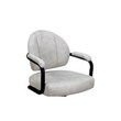 M-70 Swivel Metal Dining Caster Chair - Outlier Stucco Beige - Black Frame