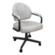 M-70 Swivel Metal Dining Caster Chair - Outlier Stucco Beige Fabric - Gray Frame