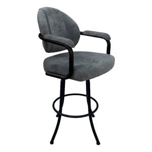 Swivel Metal Extra Tall Bar Stool 34&quot - M-70 -Outlier Charcoal Frame-Black Metal
