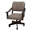 Casa Caster Solid Wood Dining Chair - Basin Beige Fabric - New Brown Wood