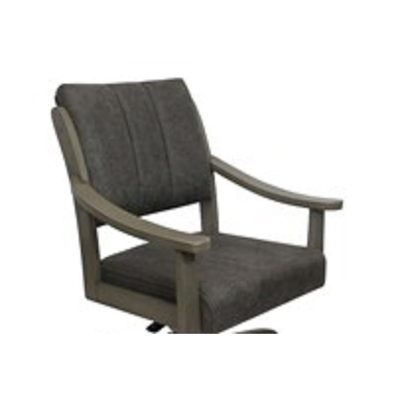 Casa Caster Solid Wood Dining Chair - NW Elk Charcoal Fabric - Asian Gray Wood