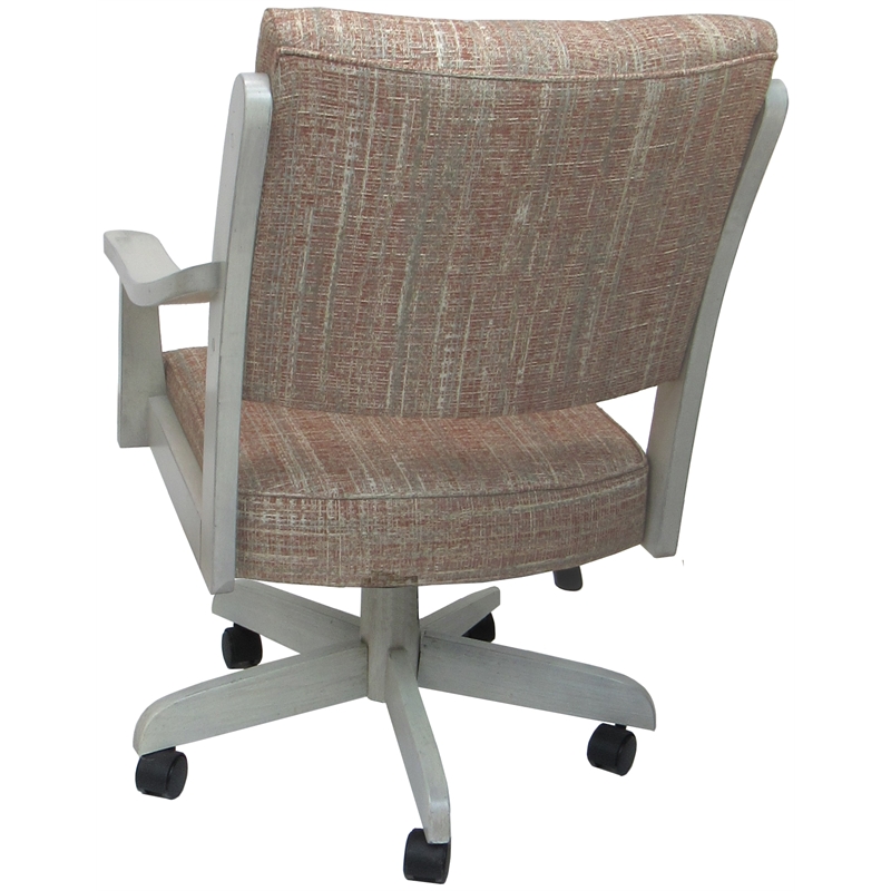 Casa Caster Solid Wood Dining Chair - Watusi Madder Red Fabric -  ET Wood