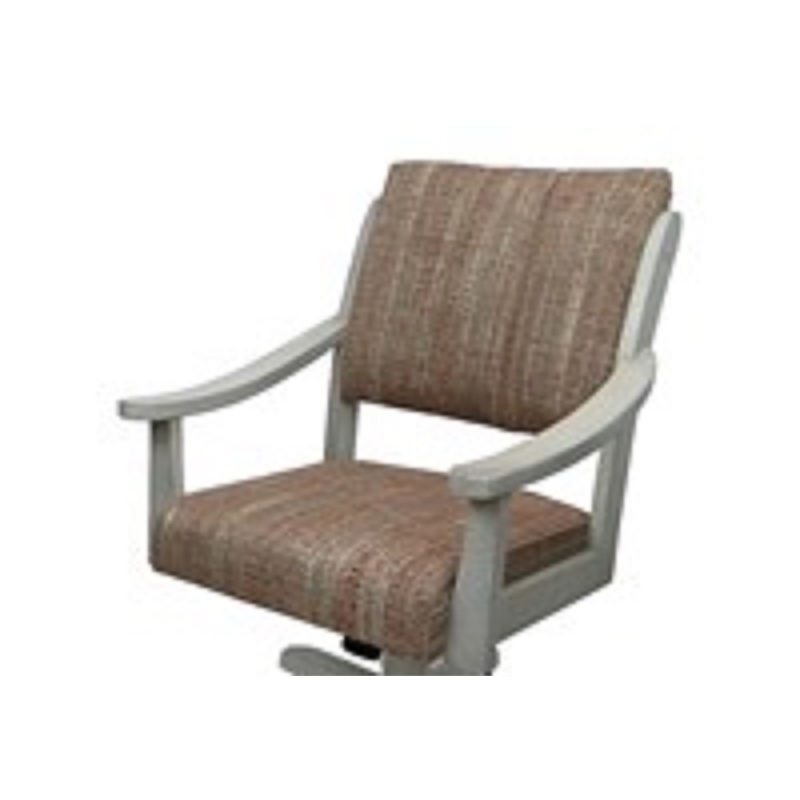 Casa Caster Solid Wood Dining Chair - Watusi Madder Red Fabric -  ET Wood