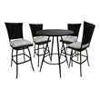 Tobias Designs Erin 5-Piece Outdoor/Indoor Fabric Pub Set in Multi-Color