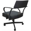 Carolina Swivel Tilt Metal Dining Caster Chair - Gray Vinyl - Gray Frame