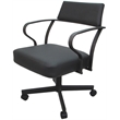 Carolina Swivel Tilt Metal Dining Caster Chair - Gray Vinyl - Gray Frame