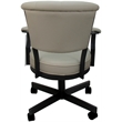 Miami Swivel Tilt Metal Caster Chair - Beige Vinyl - Black Frame