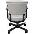 Miami Swivel Tilt Metal Caster Chair - White Vinyl - Gray Frame