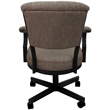 Miami Swivel Tilt Metal Caster Chair - Basin Beige Fabric - Black Frame