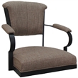 Miami Swivel Tilt Metal Caster Chair - Basin Beige Fabric - Black Frame