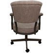 Miami Swivel Tilt Metal Caster Chair - Basin Beige Fabric - Brown Frame