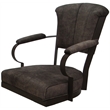 Miami Swivel Tilt Metal Caster Chair - Outlier Ash Brown Fabric - Brown Frame