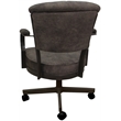 Miami Swivel Tilt Metal Caster Chair - Outlier Ash Brown Fabric - Brown Frame