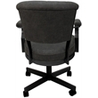 Miami Swivel Tilt Metal Caster Chair - Charcoal Gray Fabric - Black Frame