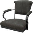 Miami Swivel Tilt Metal Caster Chair - Charcoal Gray Fabric - Gray Frame