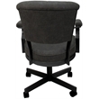 Miami Swivel Tilt Metal Caster Chair - Charcoal Gray Fabric - Gray Frame