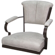 Miami Swivel Tilt Metal Caster Chair - Smoke Beige Fabric - Brown Frame