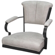 Miami Swivel Tilt Metal Caster Chair - Smoke Beige Fabric - Gray Frame