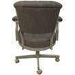 Miami Swivel Tilt Metal Caster Chair - Coffee Brown Fabric - Beige Frame