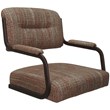 Swivel Metal Dining Caster Chair- M-110 - Red Fabric - Brown Frame