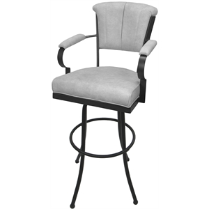 Miami - Extra Tall 34&quot Metal Bar Stools - Outlier Stucco (Smoke) - Gray Frame