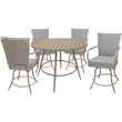 Outdoor/Indoor Patio Dining Set - Ofir - White Linen - Beige