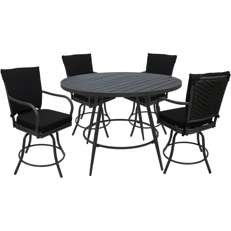 Outdoor/Indoor Patio Dining Set - Ofir - Black - Gray