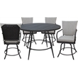 Outdoor/Indoor Patio Dining Set - Ofir - White Linen - Gray