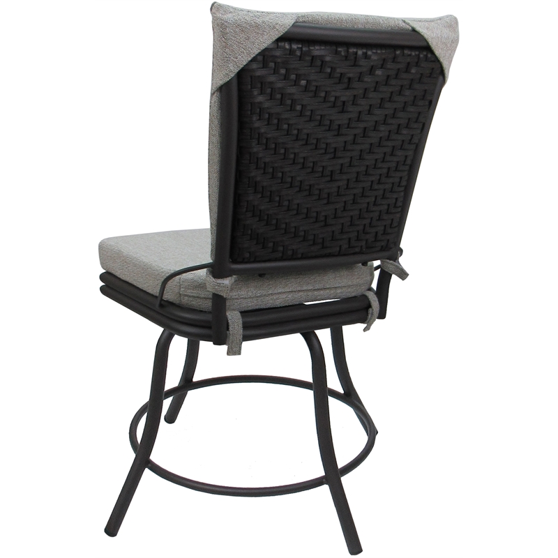 Outdoor/Indoor Patio Dining Chair - Ofir without Arms - White Linen - Gray