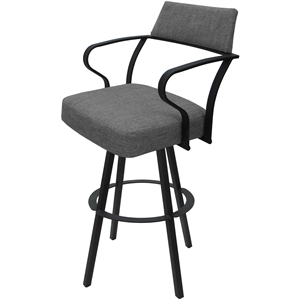 Carolina Swivel Extra Tall 34&quot Metal WB Stool - Mojave Gray - Gray